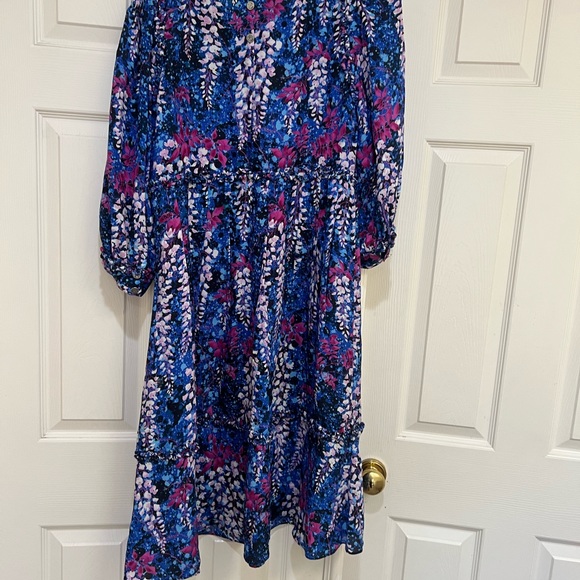 DYVNA  Floral Silk Blend A-Line midi Dress. Size‎ Medium - Picture 9 of 12